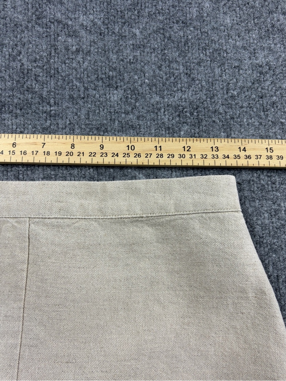 Petal & Pup Beige Linen Raw-Hem A-Line Mini Skirt | M - Picture 5 of 9